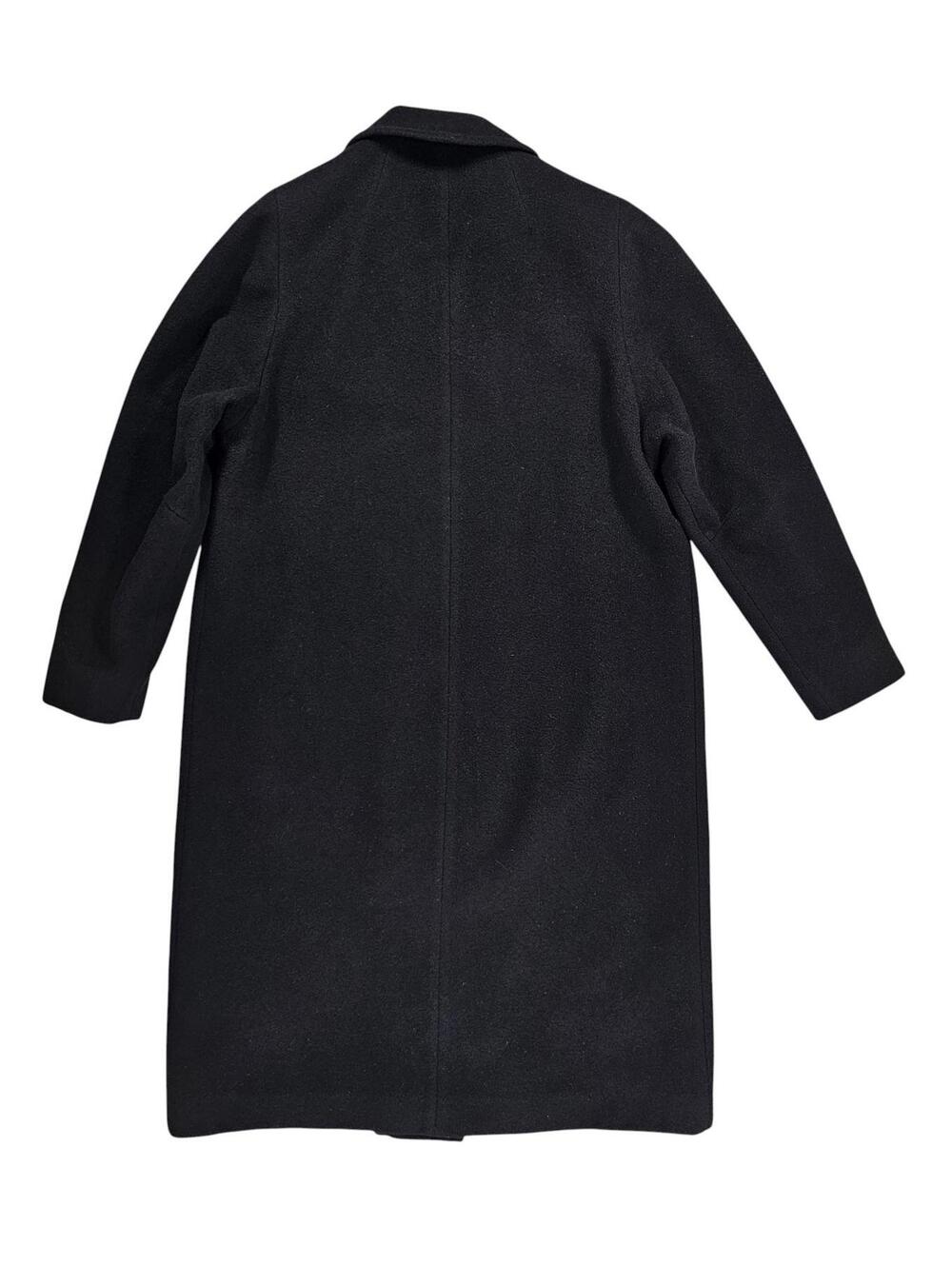 Vintage Cashmere Black Swing Coat Open Front Somersville James Roxton M - Picture 5 of 7